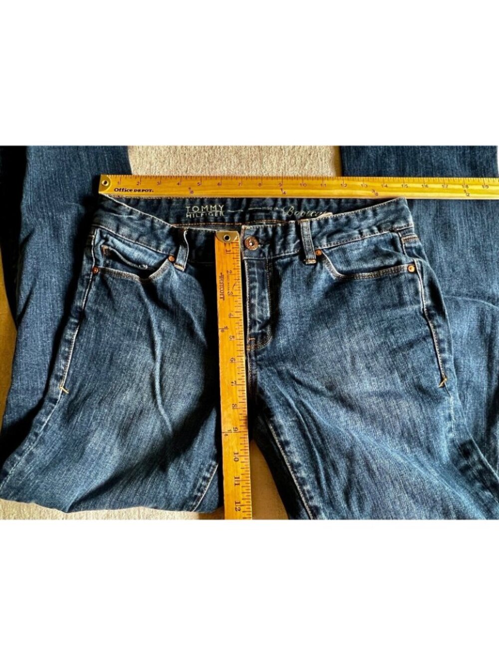 Tommy Hilfiger Womens Jeans  30x28 Size 6 Blue Low Rise Boot Medium Wash Denim - Picture 4 of 7